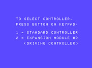 Bump 'N' Jump for ColecoVision - Select controller type.