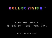 Bump 'N' Jump for ColecoVision - Title screen.