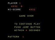 Bump 'N' Jump for ColecoVision - Game over.