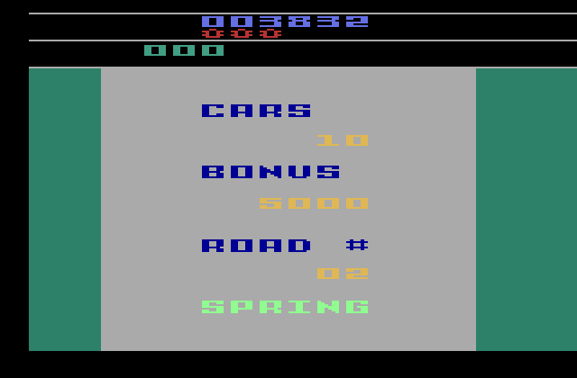 Bump 'N' Jump Atari 2600 Screenshot: Level completed!