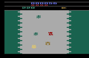 Bump 'N' Jump for Atari 2600 - You can avoid the other cars, or attempt to bump them off the road...