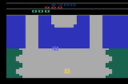 Bump 'N' Jump for Atari 2600 - I wasn't quick to turn or jump and crashed into the water...