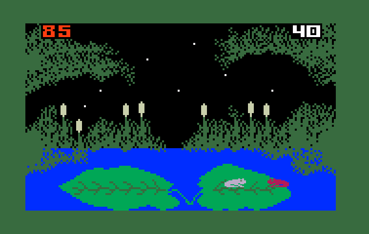 Frog Bog Intellivision Screenshot: Game over.