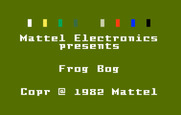 Frog Bog for Intellivision - Title screen.