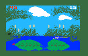 Frog Bog for Intellivision - The white frog catches a bug!