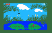 Frog Bog for Intellivision - Don't fall in the water or you will lose valuable time.