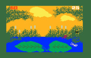 Frog Bog for Intellivision - The sun sets when your time is almost up.