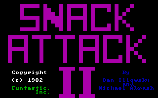 Snack Attack II IBM PC/Compatibles Screenshot: Title screen.