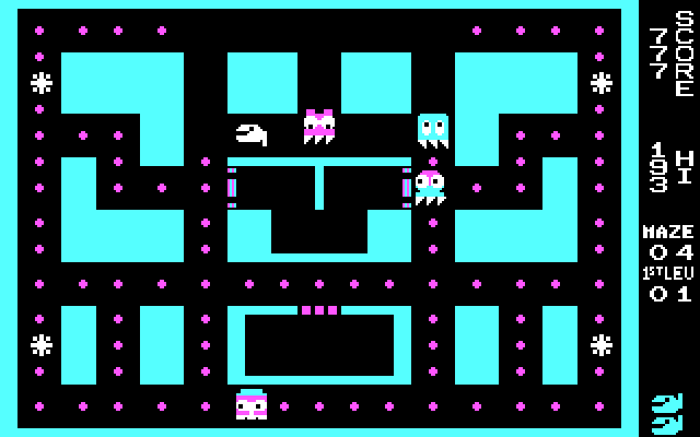 Snack Attack II IBM PC/Compatibles Screenshot: Monsters closing in!