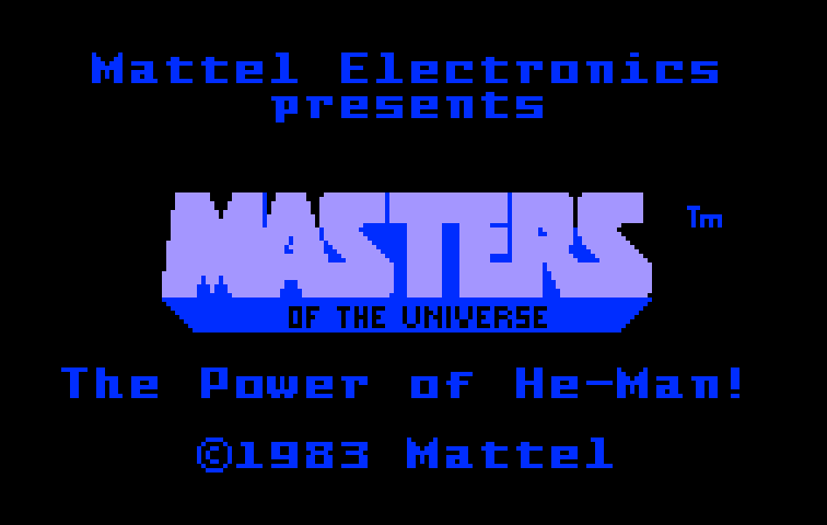 Masters of the Universe: The Power of He-Man Intellivision Screenshot: Title screen.