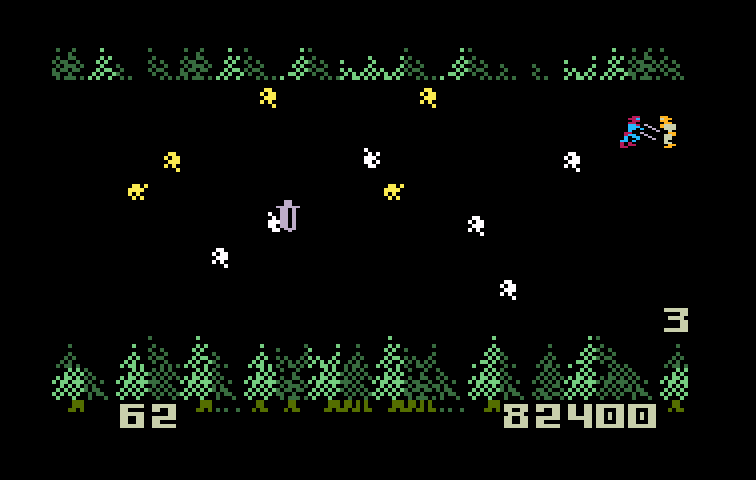 Masters of the Universe: The Power of He-Man Intellivision Screenshot: Sword fight with skeletor; this part is automated and not player controlled.