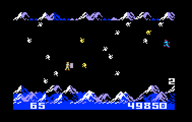 Masters of the Universe: The Power of He-Man Intellivision Screenshot: You can use a shield to block projectiles, but can't run when using it.