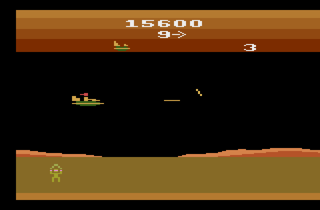Masters of the Universe: The Power of He-Man Atari 2600 Screenshot: My goal is just a little further to the right...