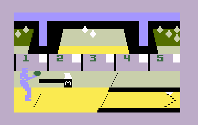 PBA Bowling Intellivision Screenshot: Next player attempts the spare challenge!