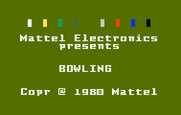 PBA Bowling for Intellivision - Title screen.