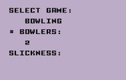 PBA Bowling for Intellivision - Setting up options for a new game.