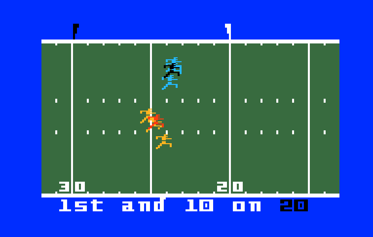NFL Football Intellivision Screenshot: The players take the field...