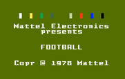 NFL Football for Intellivision - Title screen.