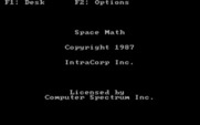 Space Math for IBM PC/Compatibles - Title screen.