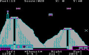 Space Math for IBM PC/Compatibles - Making my way over to the 100 point landing pad...