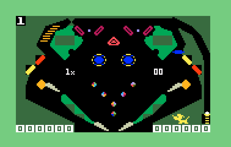 Pinball Intellivision Screenshot: Game start.
