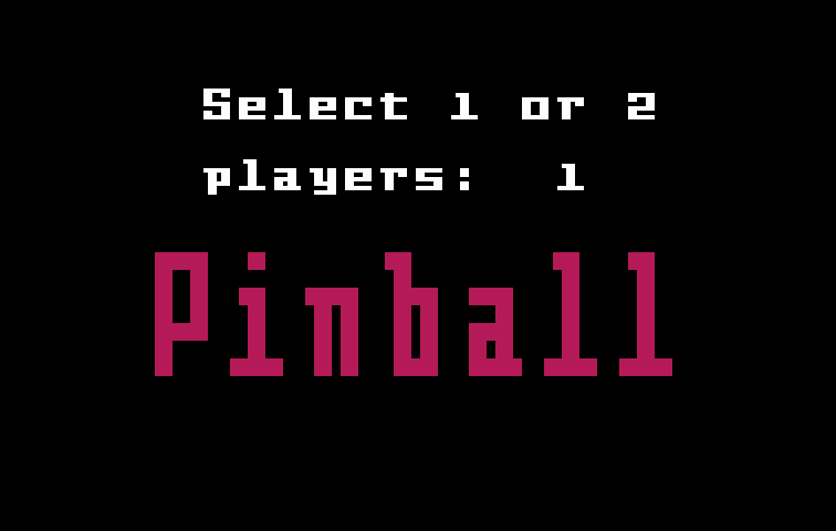 Pinball Intellivision Screenshot: One or two players?