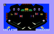 Pinball for Intellivision - The blue screen is the top of the pinball table.