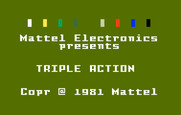 Triple Action for Intellivision - Title screen.