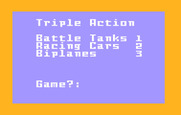 Triple Action for Intellivision - Triple Action main menu.