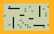 Triple Action for Intellivision - Battle tanks start.