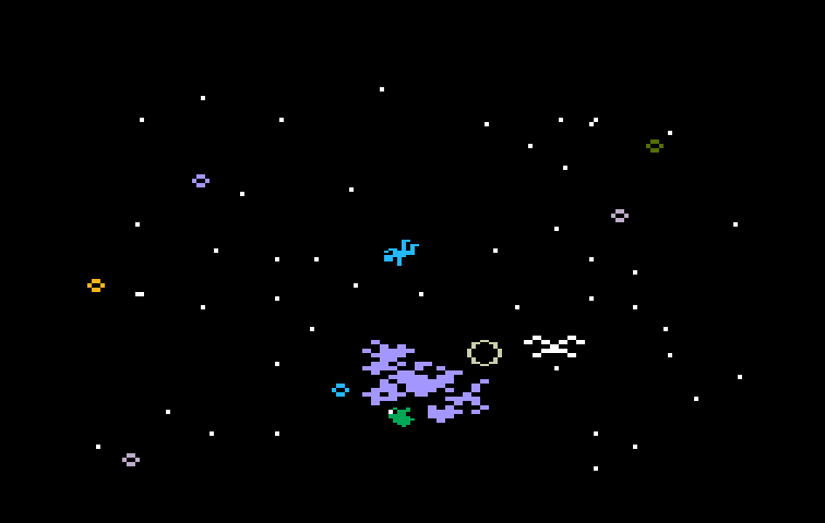 Space Hawk Intellivision Screenshot: Blasting opponents...