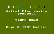 Space Hawk for Intellivision - Title screen.