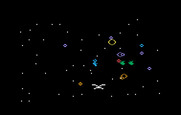 Space Hawk for Intellivision - Don't get hit by those bubbles that appear!