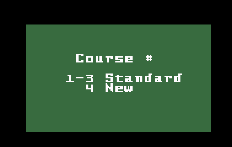 Motocross Intellivision Screenshot: Selecting a course...