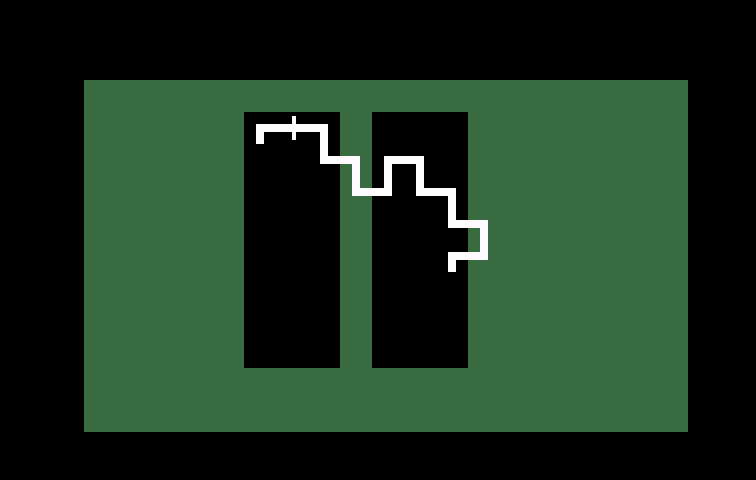 Motocross Intellivision Screenshot: Building your own course is possible too.