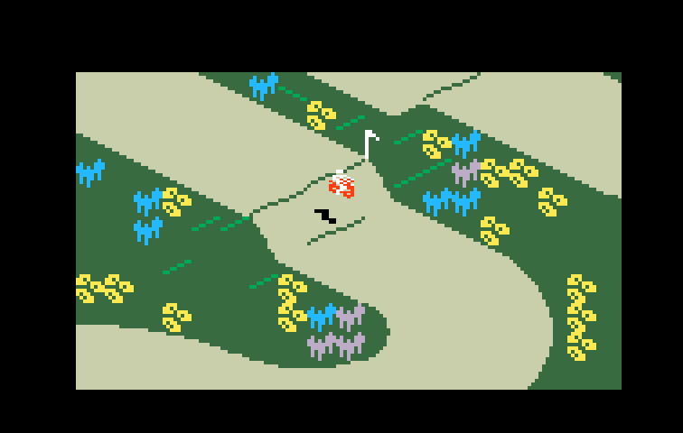 Motocross Intellivision Screenshot: Jumping again...