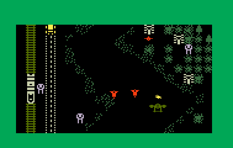 Mission-X Intellivision Screenshot: There's more to avoid as the game progresses...