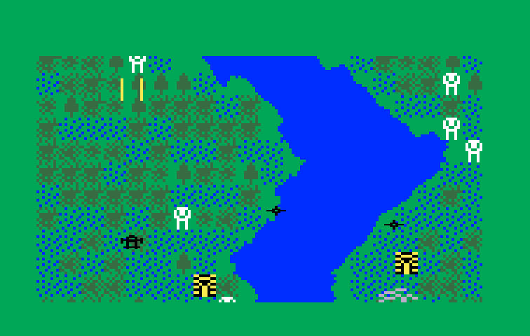 Mission-X Intellivision Screenshot: Flying up the river...