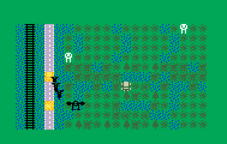 Mission-X Intellivision Screenshot: A few targets here, but don't get hit by incoming missiles!