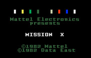 Mission-X for Intellivision - Title screen.