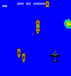 Mission-X for Arcade - Bomb these boats before they shoot you down...