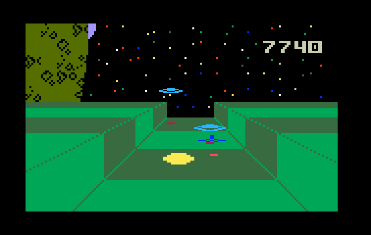 Star Strike Intellivision Screenshot: Bombing and shooting targets.