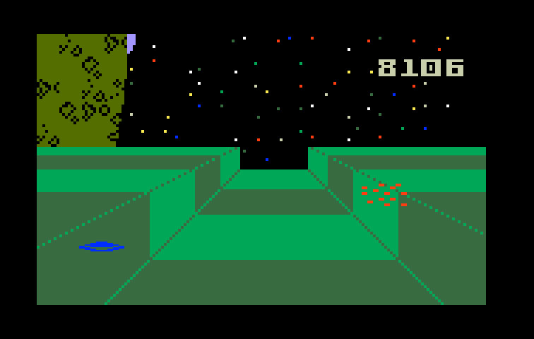 Star Strike Intellivision Screenshot: Crash! Oops, I hit a wall...