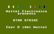 Star Strike for Intellivision - Title screen.