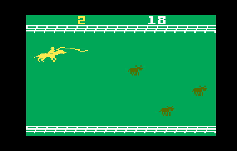 Stampede Intellivision Screenshot: Game start.