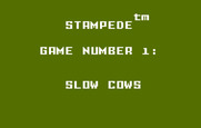 Stampede for Intellivision - Slow cows selected...