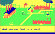 Bagasaurus for IBM PC/Compatibles - Walk on the paths to reach the work or picture you want to pick up.