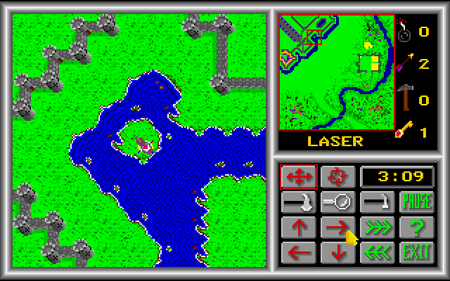 Crusade, The IBM PC/Compatibles Screenshot: This character is, for the moment, trapped on an island...