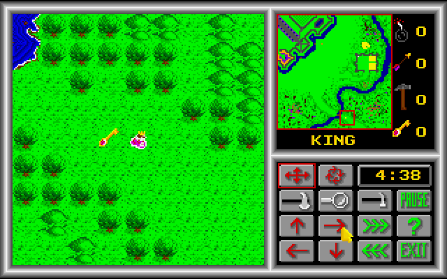 Crusade, The IBM PC/Compatibles Screenshot: Moving a character, and found an item...