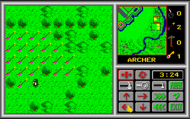 Crusade, The IBM PC/Compatibles Screenshot: Picking up lots of arrows...